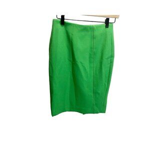 HALOGEN Back Slit Green Straight & Pencil Skirt with Lining Women's Size 0